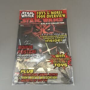 Topps Star Wars Galaxy Collector Magazine Episode 1 w/Poster and Trading Cards
